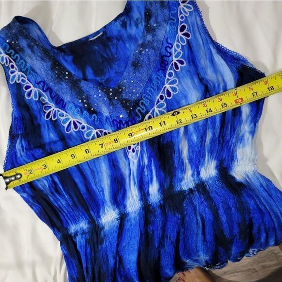 Vintage tie dye embroidered dress - Picture 4 of 9